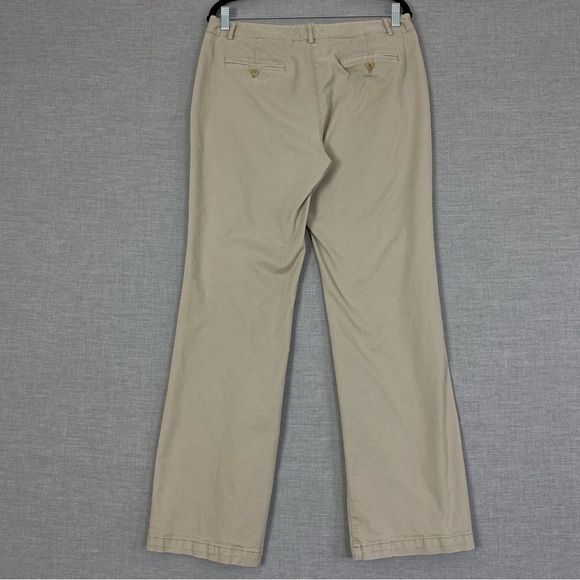 Talbots Heritage Boot Pants Cotton Beige Sz 10 Bootcut - Picture 3 of 12